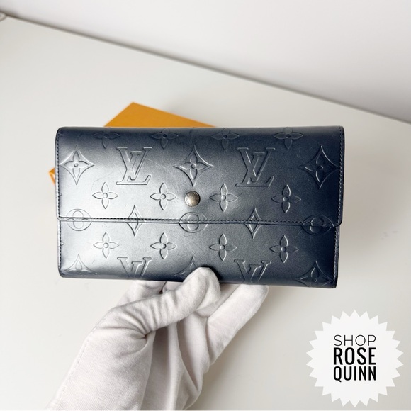 LOUIS VUITTON | All-Inclusive Blue Monogram Matte Tri-Fold Wallet (TH0052) - Picture 3 of 16